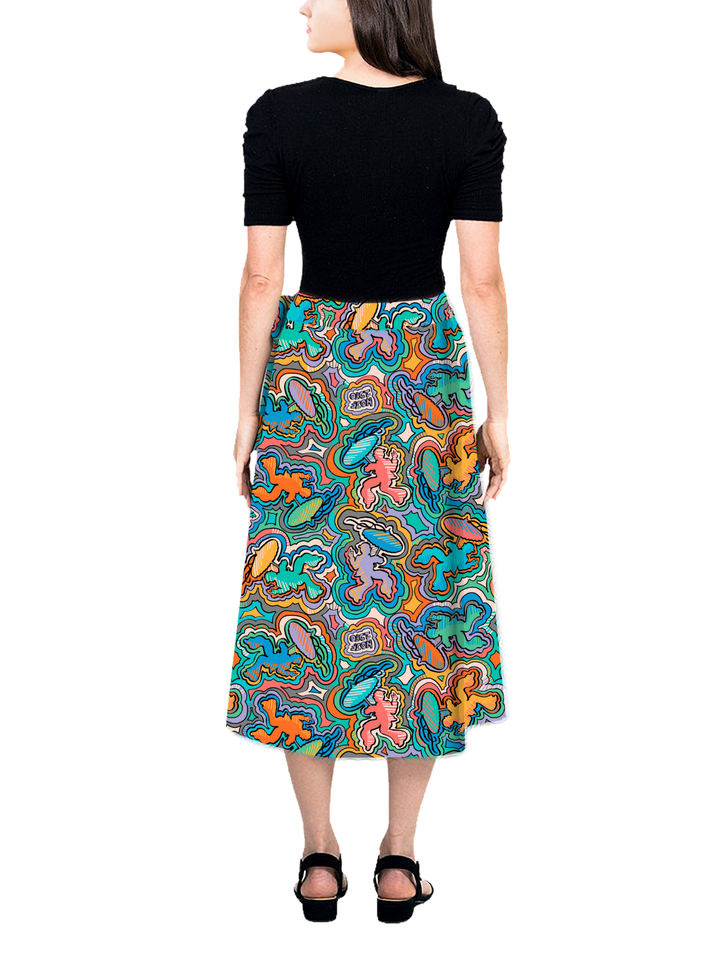 Maxi Wrap Skirt - Logo-a-Gogo™ Print