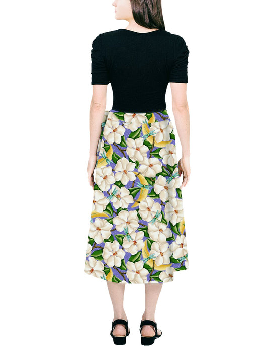 Maxi Wrap Skirt - Moonlight Magnolias™ Print