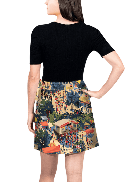 Mini Wrap Skirt - InTents A Fair™ Print