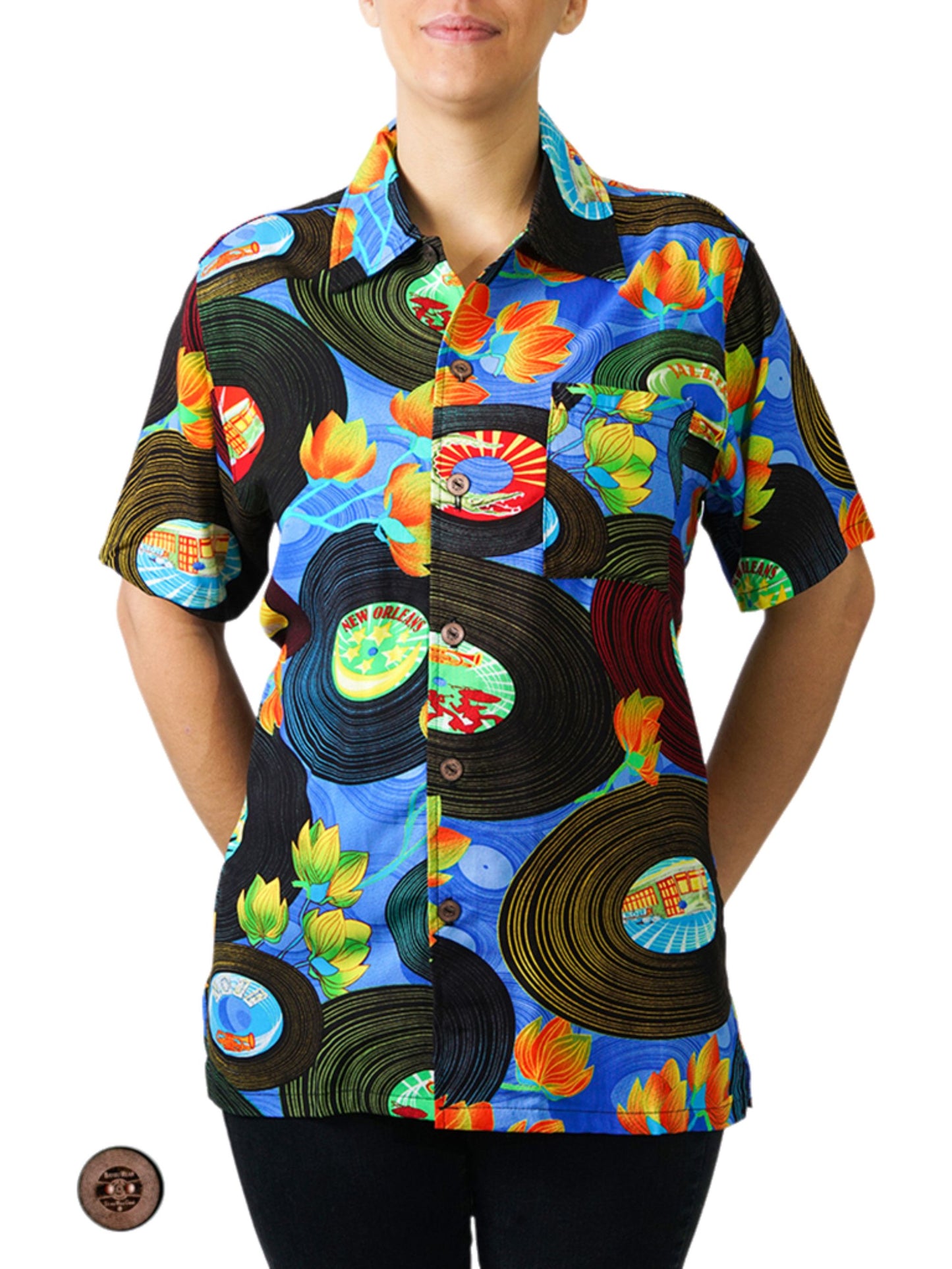 HowAhYa® Hawaiian Shirt - Vintage Vinyl™ Print