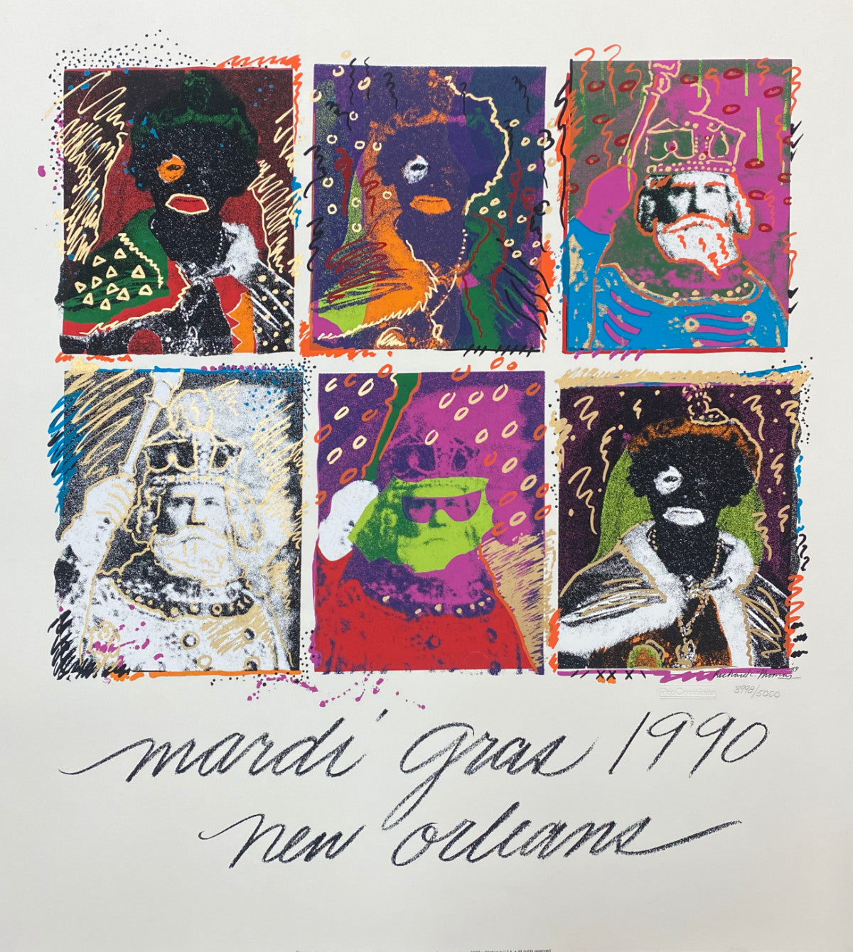 Mardi Gras 1990 Kings: A ProCreations® Poster