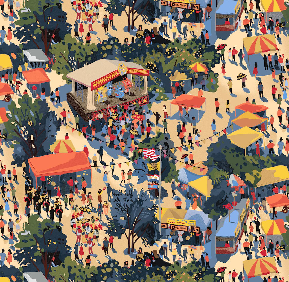 Bayou Shorts - InTents A Fair™ Print