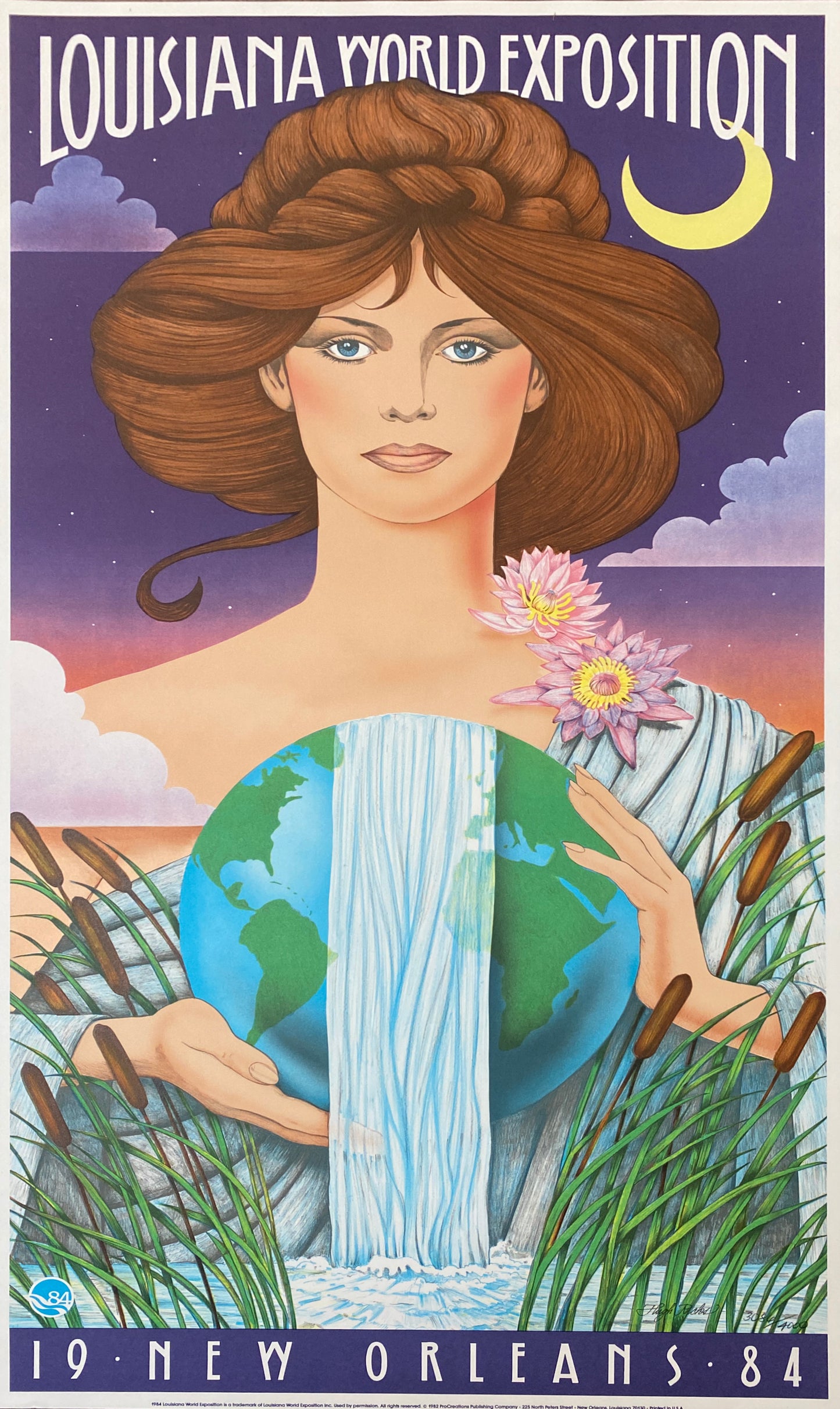 World Expo WATER GODDESS 1984: A ProCreations® Poster