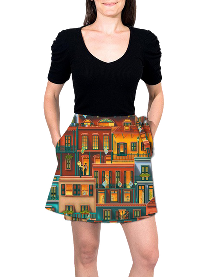 Mini Wrap Skirt - Quarter Wrap™ Print