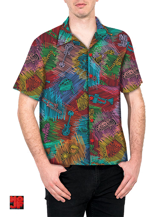 HowAhYa® Hawaiian Shirt - Music Lines™ Print