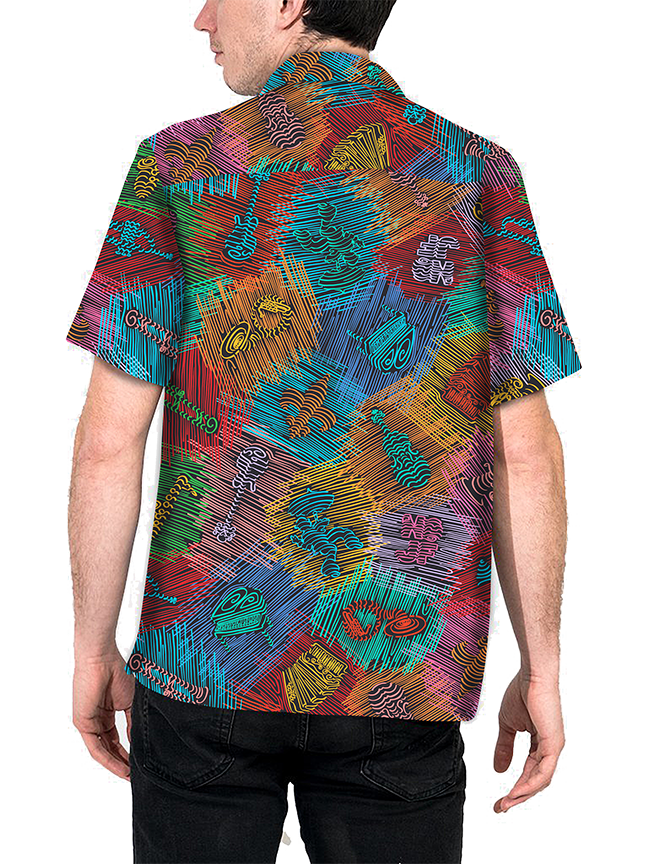 HowAhYa® Hawaiian Shirt - Music Lines™ Print