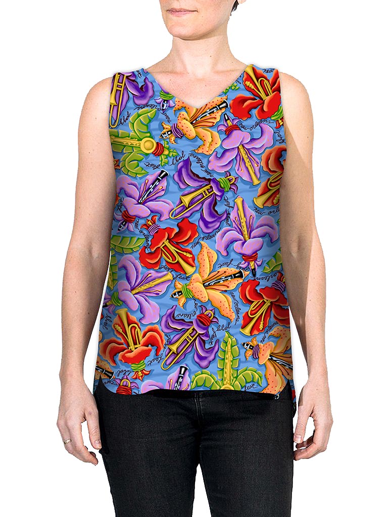 Top it Off Camisole - Fleur de Jazz™ Print