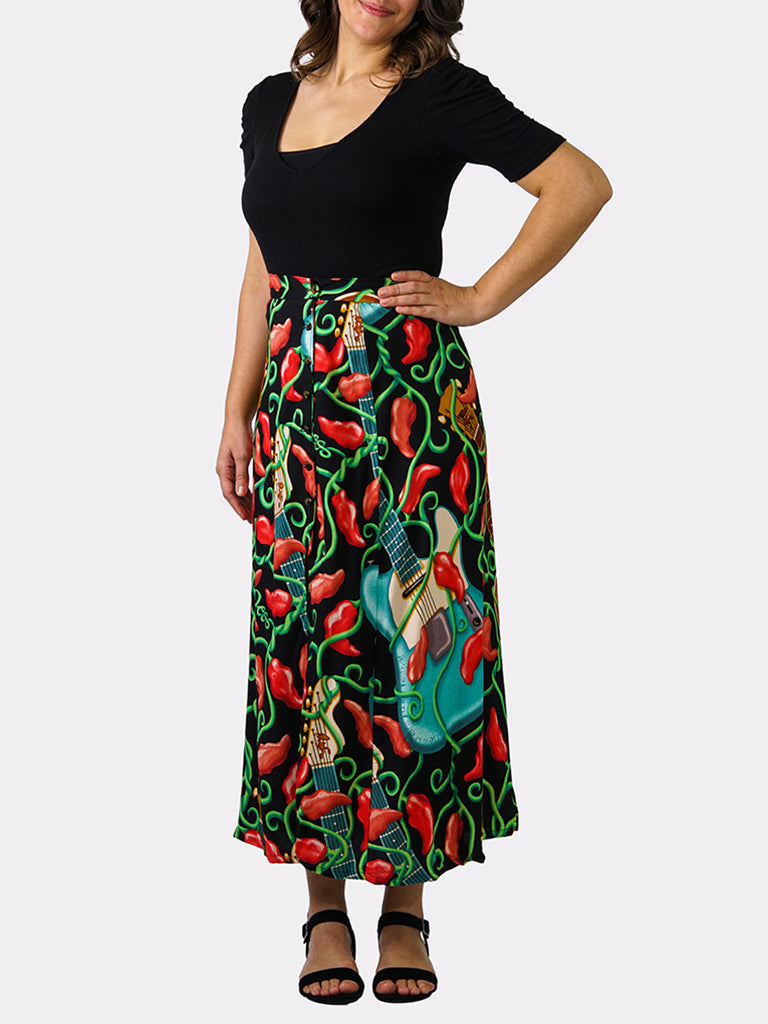 Guitar BayouWear Long Skirt Front