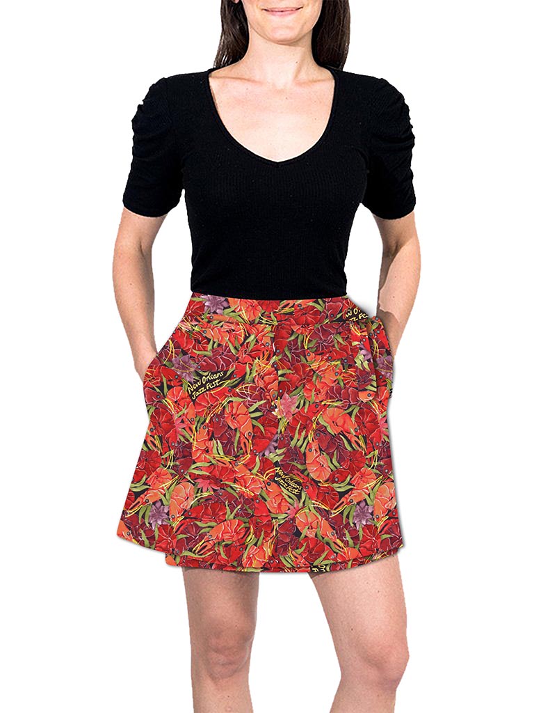 Mini Wrap Skirt - Crawfish By You™ Print