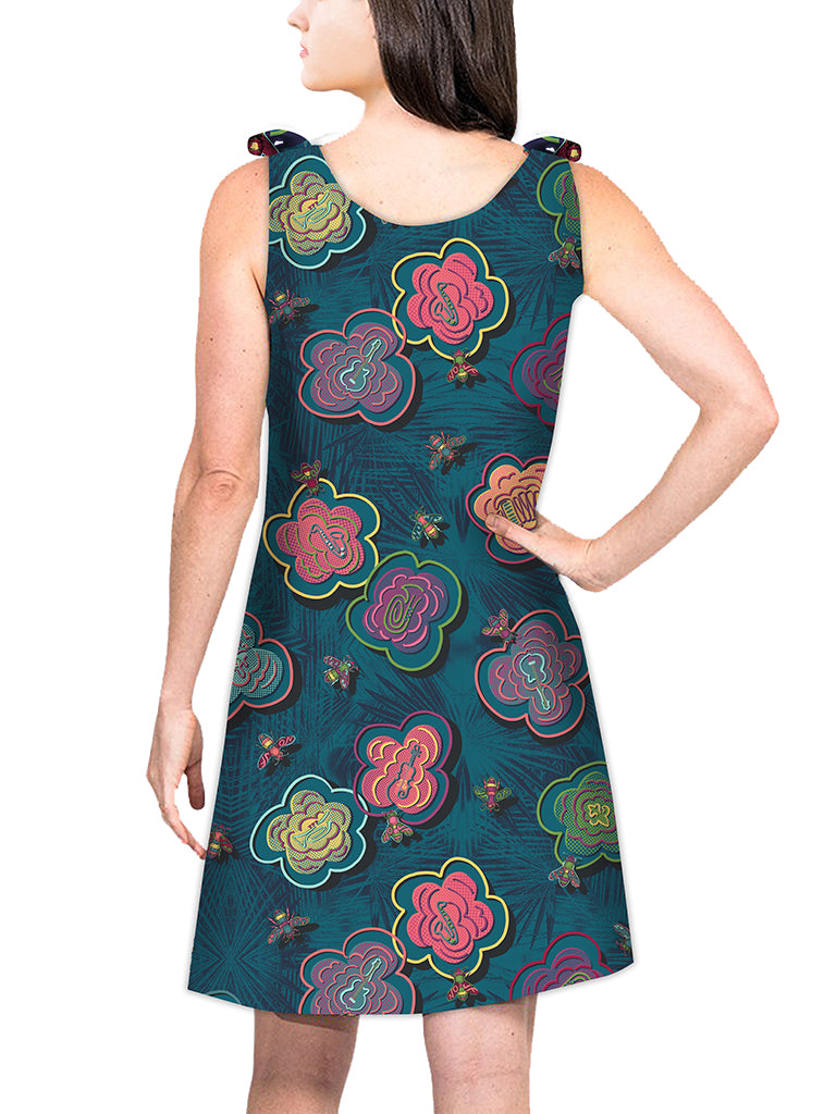 Top Tie Dress - BeeBop Buzz™ Print