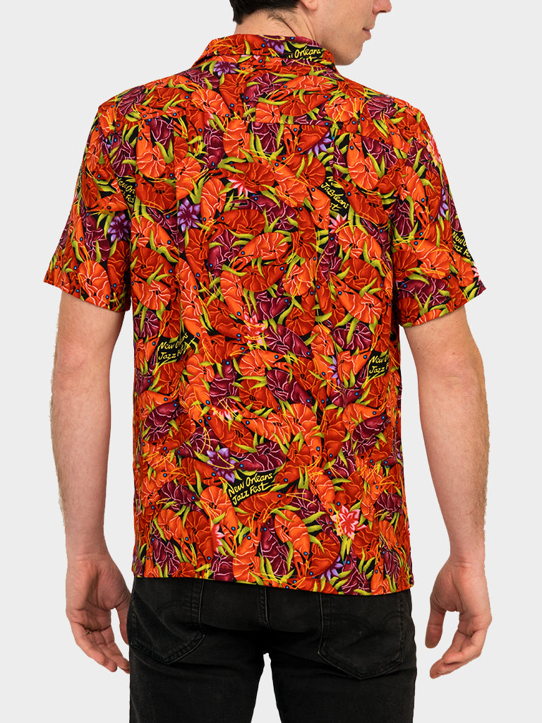 Crawfish BayouWear Hawaiian Shirt Mens Back