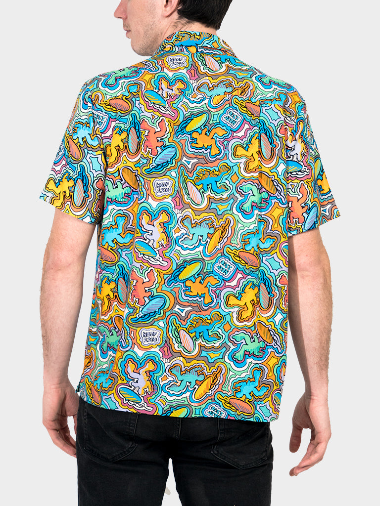 Logo-a-Gogo BayouWear Hawaiian Shirt Mens Back