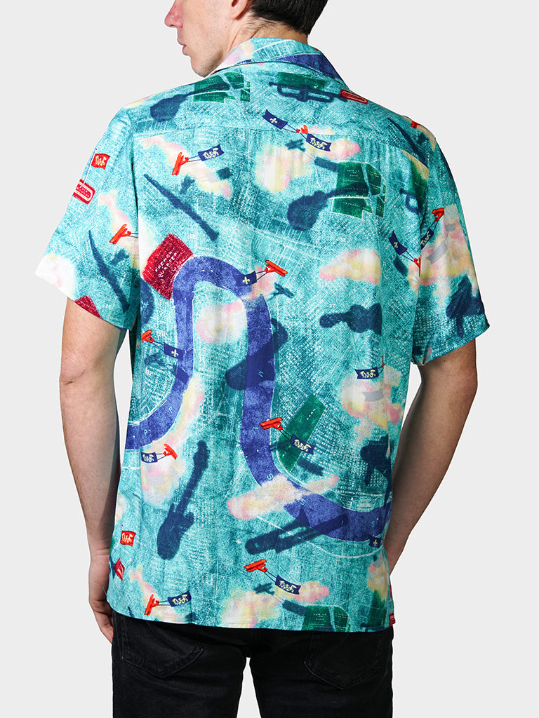 Tricentennial Map BayouWear Hawaiian Shirt Mens Back