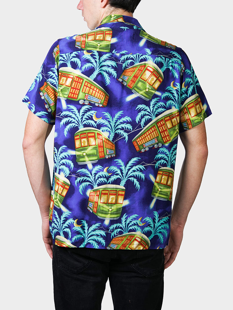 Stellar! A Streetcar's Famed Attire BayouWear Hawaiian Shirt Mens Back