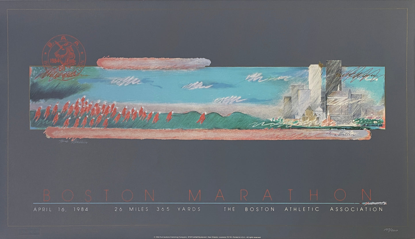 Boston Marathon 1984: A ProCreations® Poster
