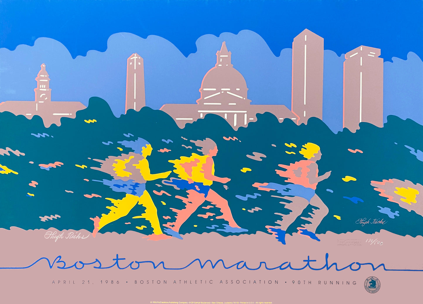 Boston Maraton 1986: A ProCreations® Poster