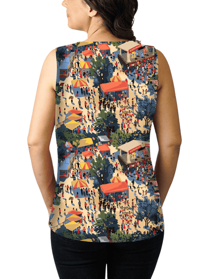 Top it Off Camisole - InTents A Fair™ Print