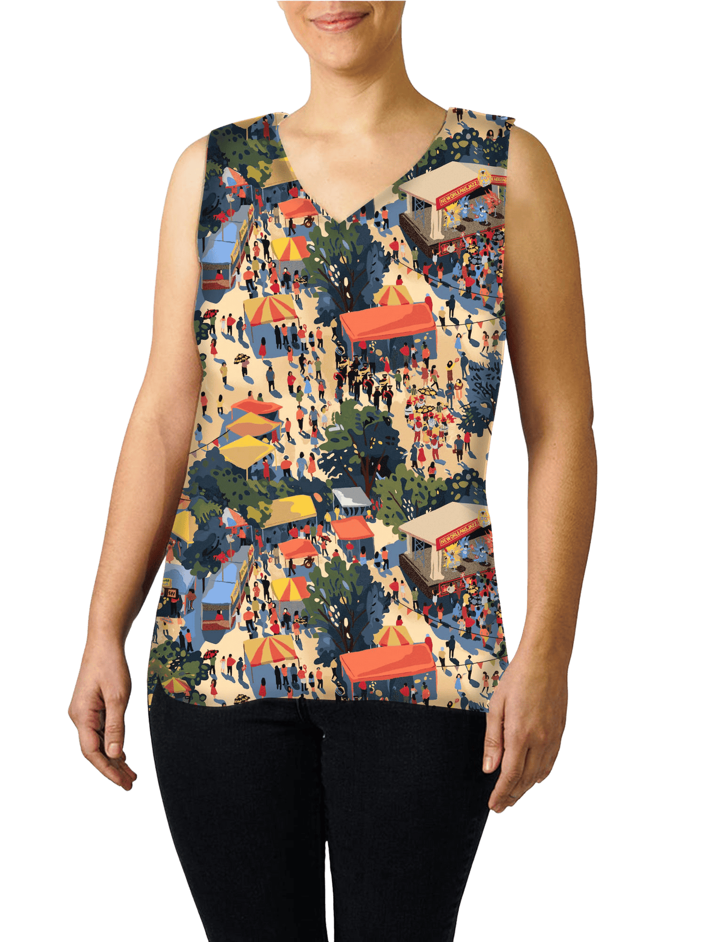 Top it Off Camisole - InTents A Fair™ Print