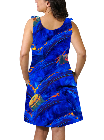 Top Tie Dress - Rhythm In Blues™ Print