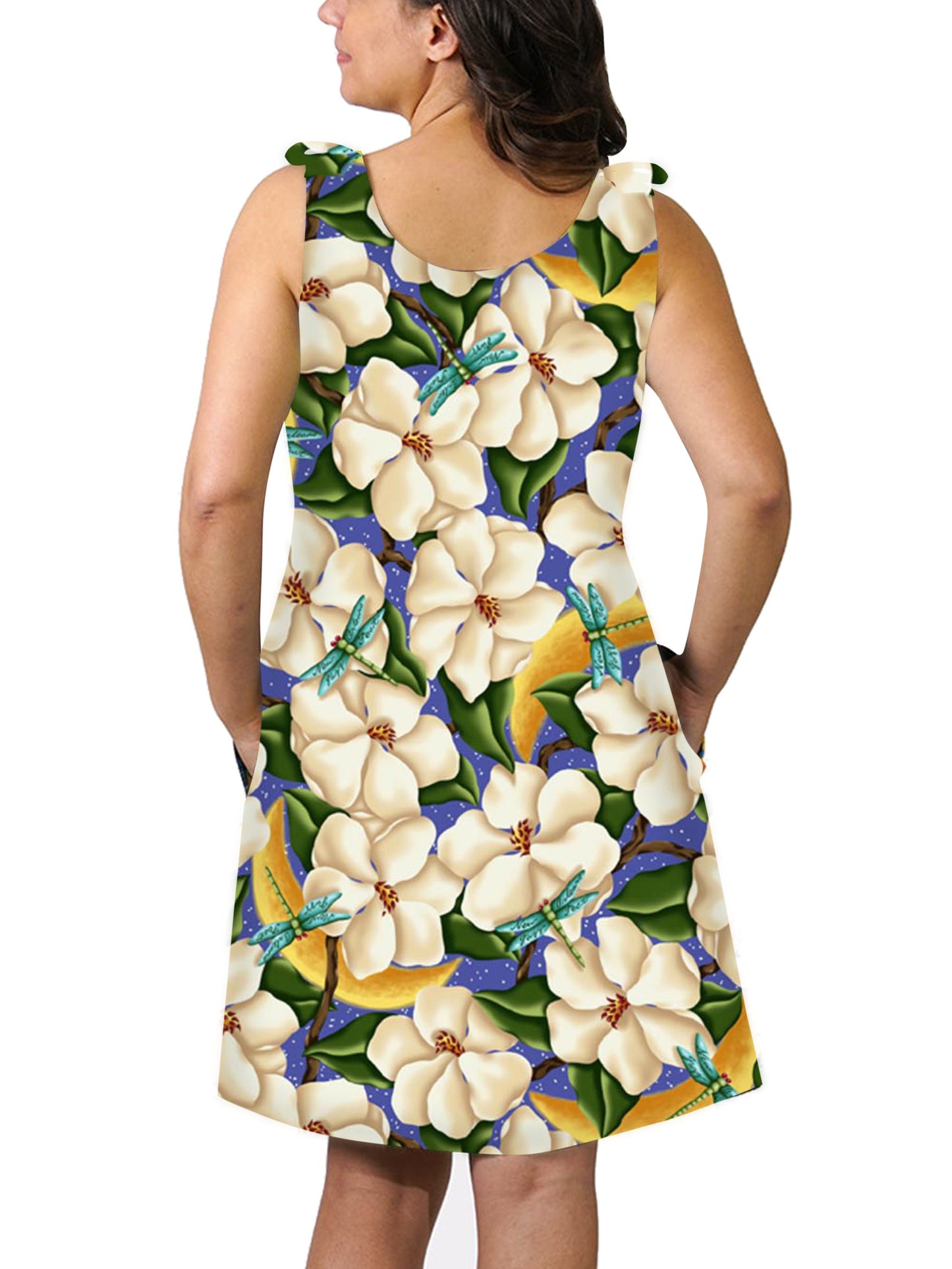 Top Tie Dress - Moonlit Magnolias™ Print