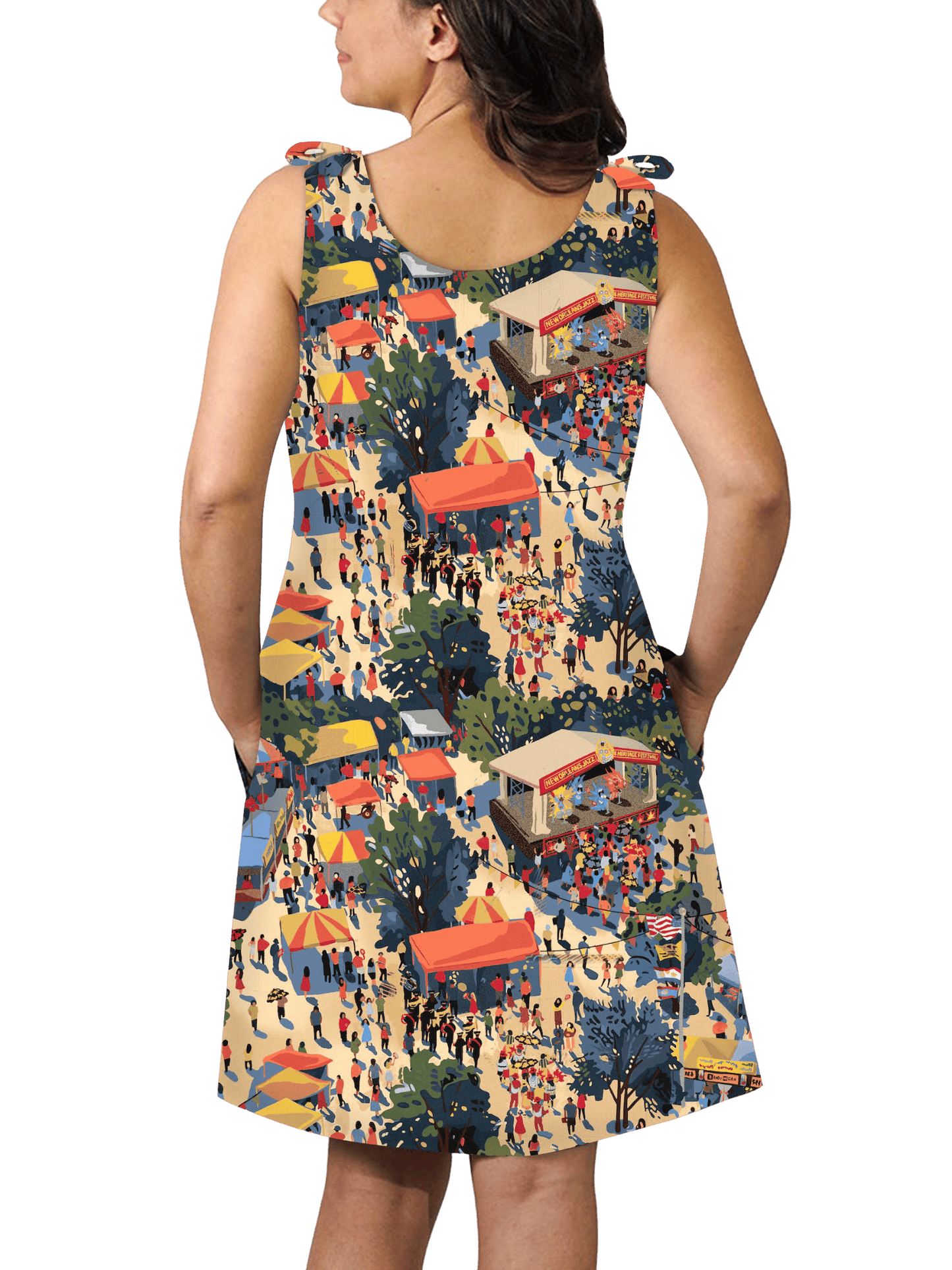 Top Tie Dress - InTents A Fair™ Print