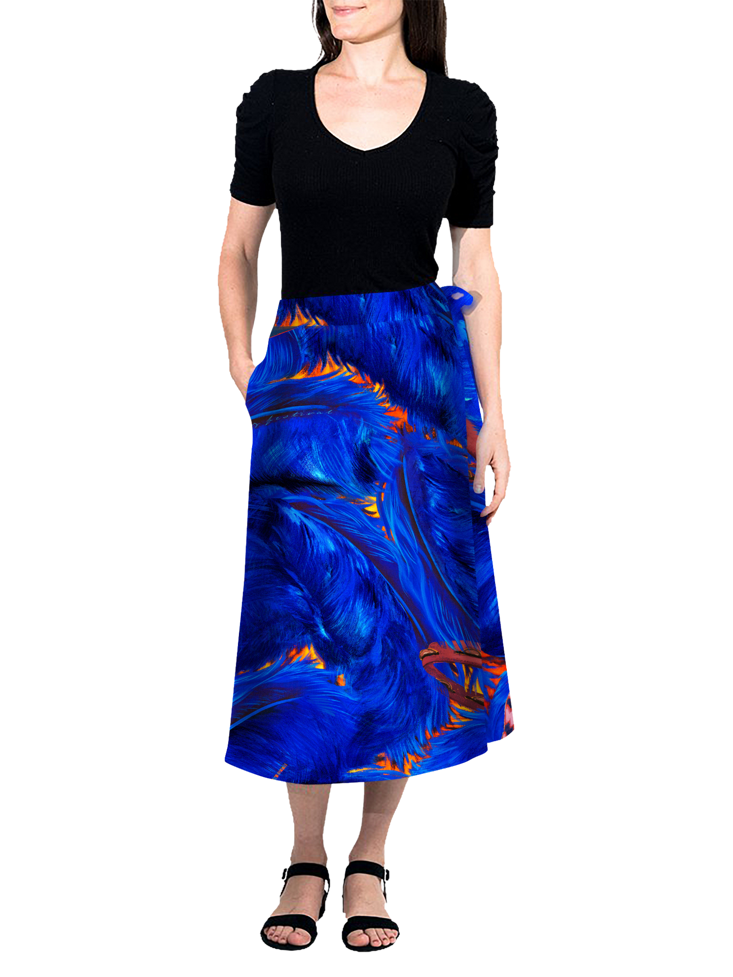 Maxi Wrap Skirt - Rhythm In Blues™ Print
