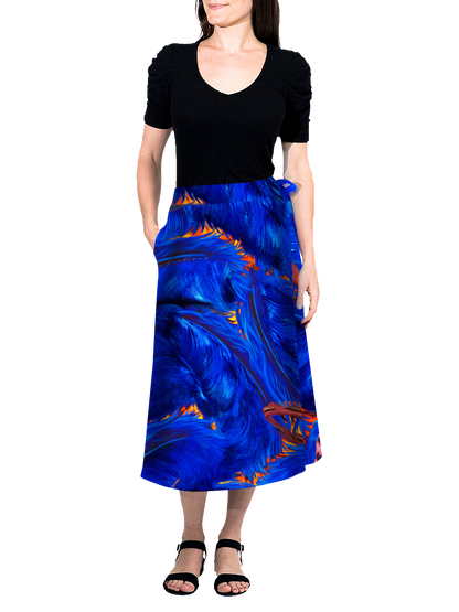Maxi Wrap Skirt - Rhythm In Blues™ Print
