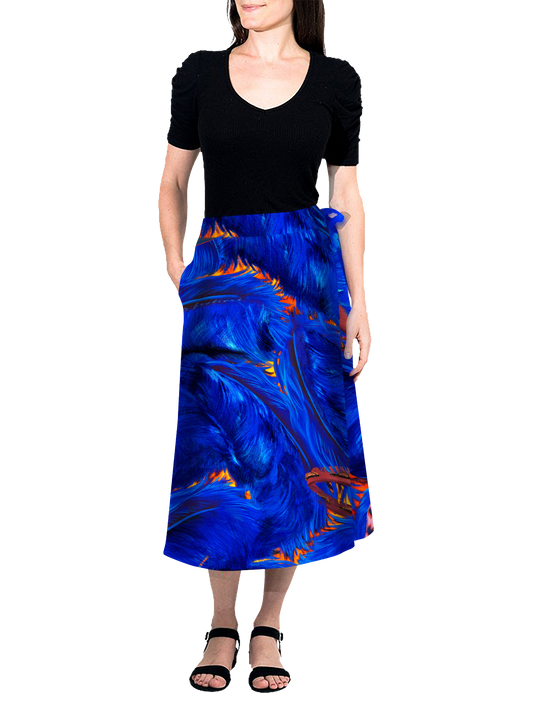 Maxi Wrap Skirt - Rhythm In Blues™ Print