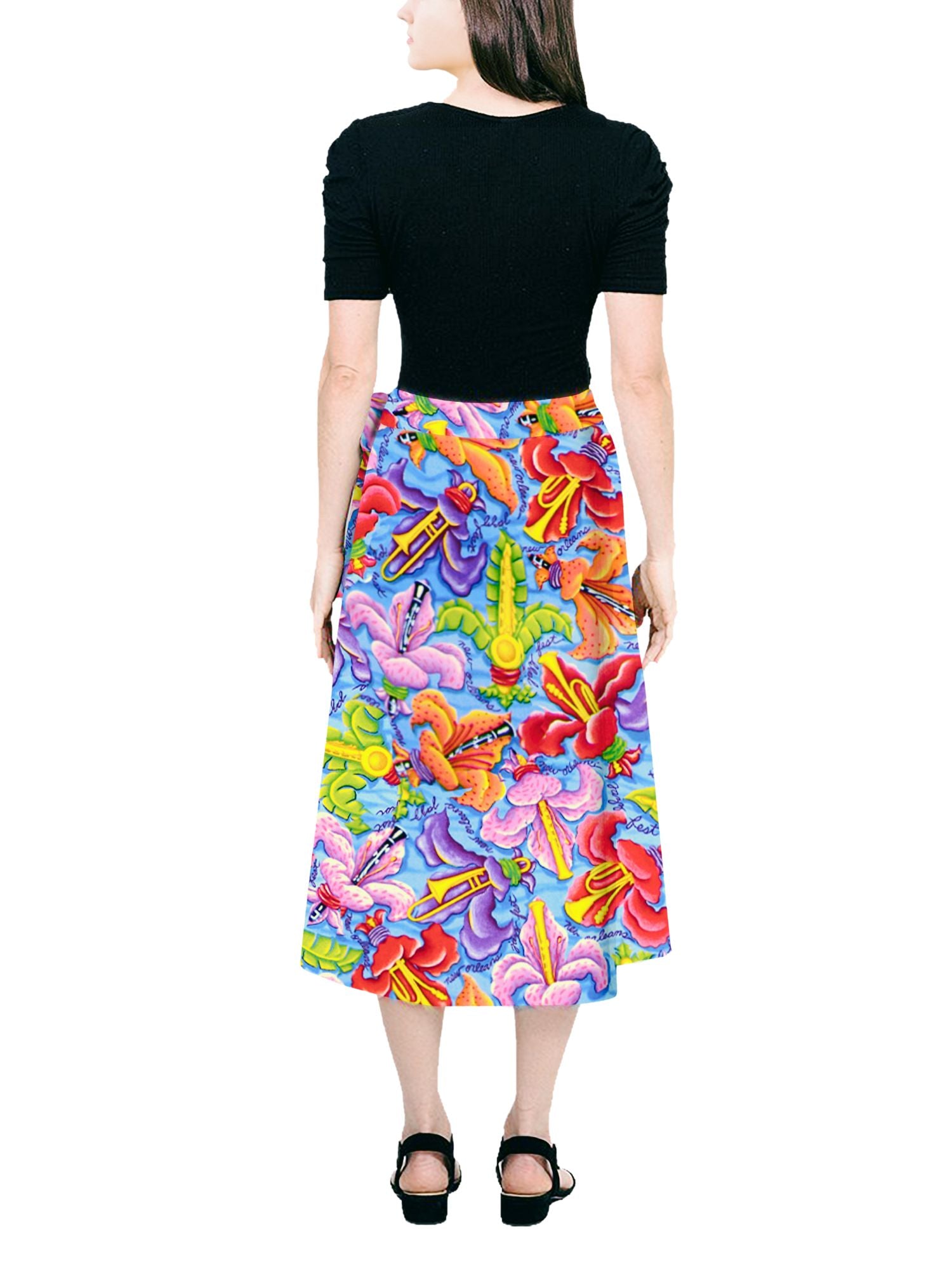 Maxi Wrap Skirt - Fleur De Jazz™ Print – Art 4 Now®