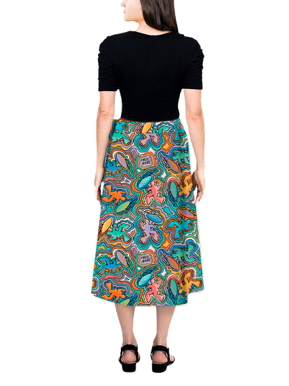 Maxi Wrap Skirt - Logo-a-Gogo™ Print