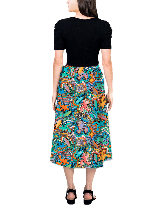 Maxi Wrap Skirt - Logo-a-Gogo™ Print