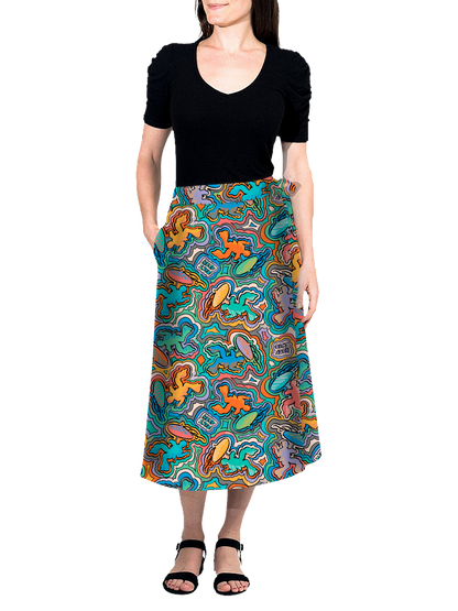Maxi Wrap Skirt - Logo-a-Gogo™ Print
