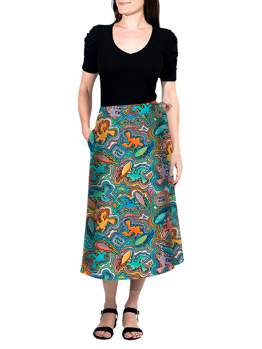 Maxi Wrap Skirt - Logo-a-Gogo™ Print