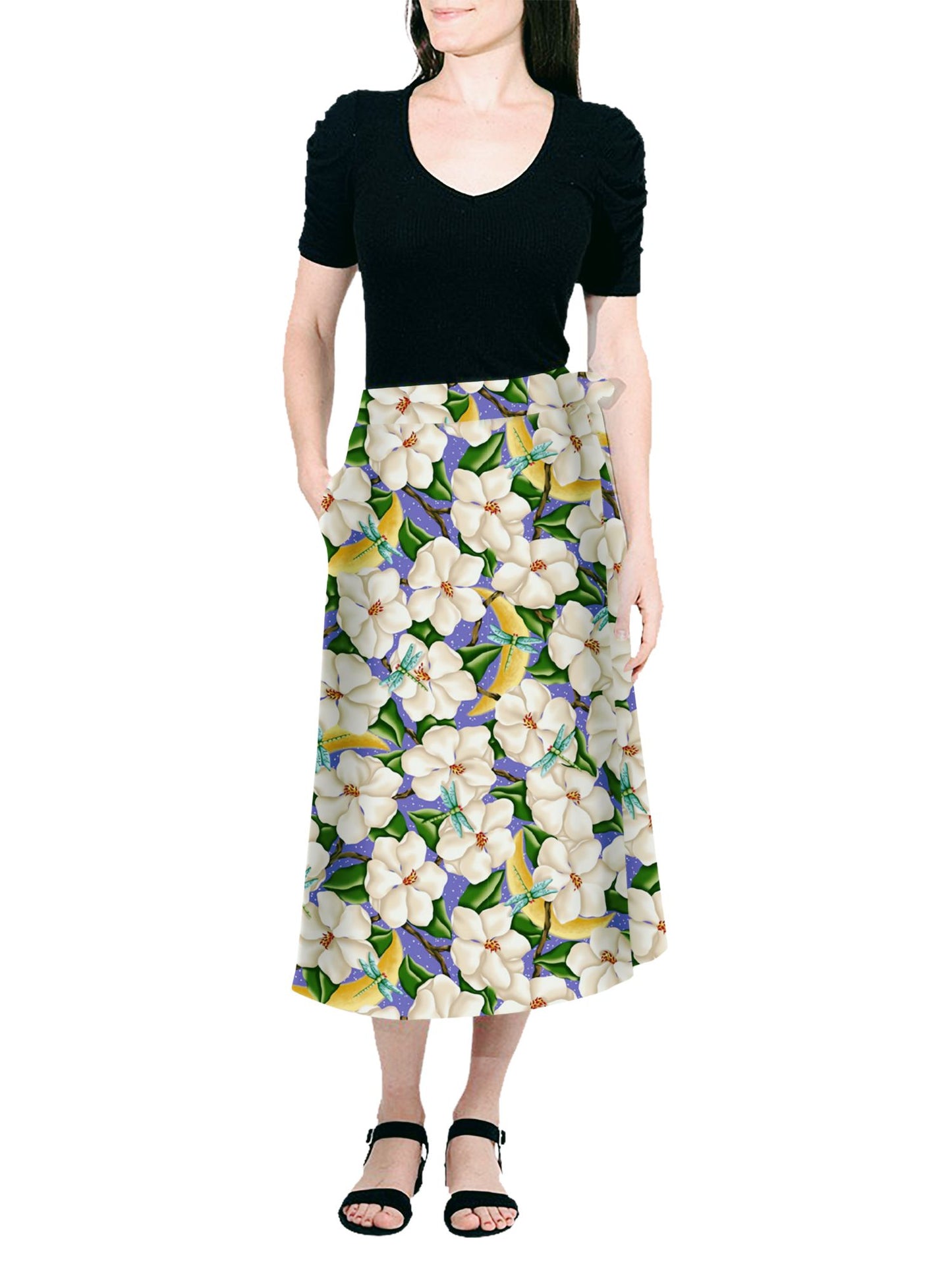 Maxi Wrap Skirt - Moonlight Magnolias™ Print