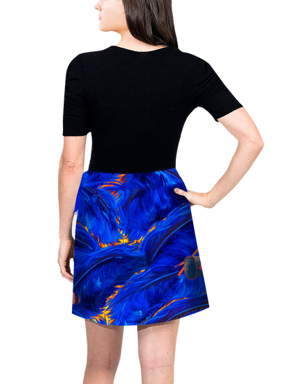 Mini Wrap Skirt - Rhythm In Blues™ Print