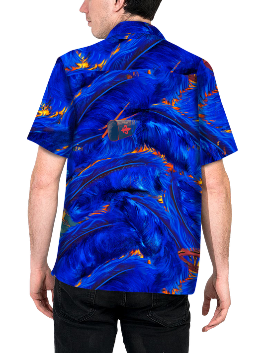 HowAhYa® Hawaiian Shirt - Rhythm In Blues™ Print