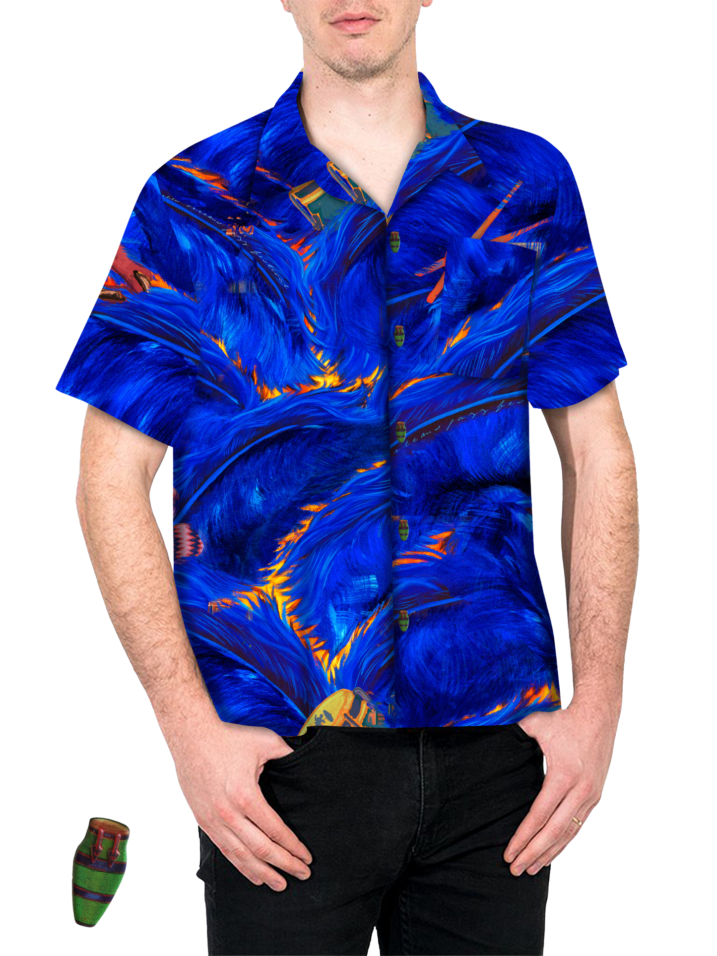 HowAhYa® Hawaiian Shirt - Rhythm In Blues™ Print