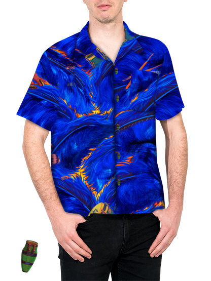HowAhYa® Hawaiian Shirt - Rhythm In Blues™ Print