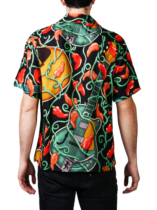 HowAhYa® Hawaiian Shirt - Hot Licks Guitar™ Print