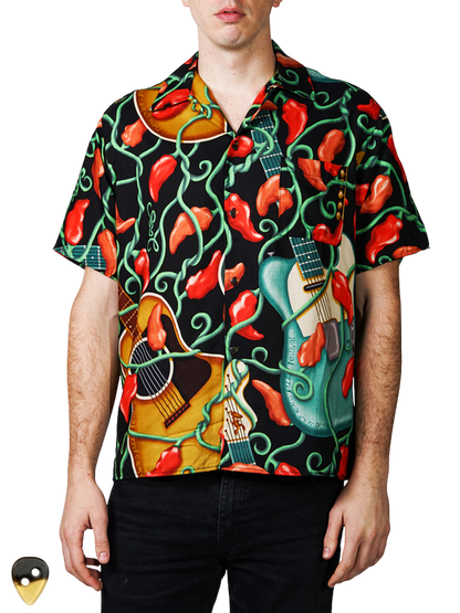 HowAhYa® Hawaiian Shirt - Hot Licks Guitar™ Print