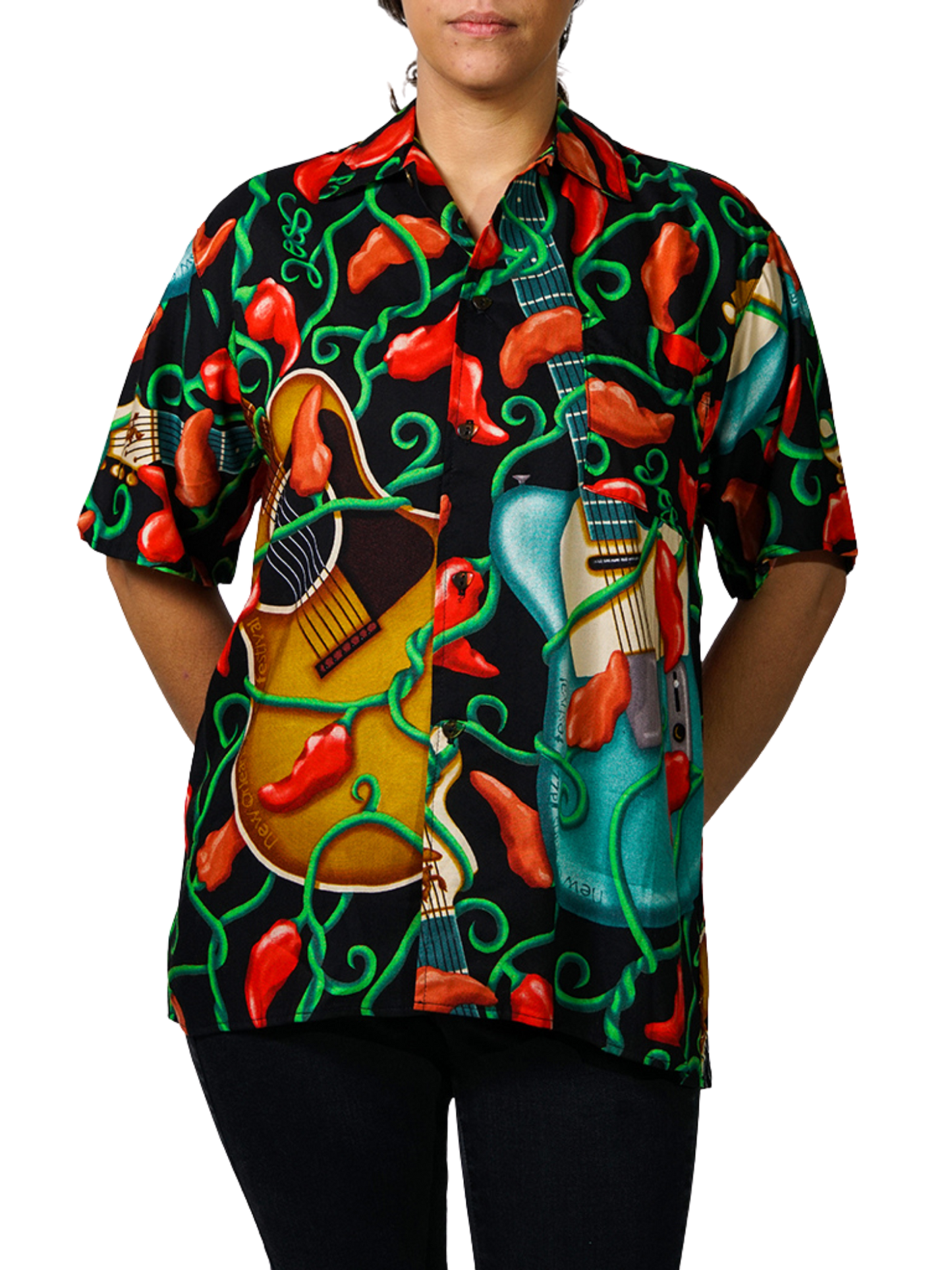 HowAhYa® Hawaiian Shirt - Hot Licks Guitar™ Print
