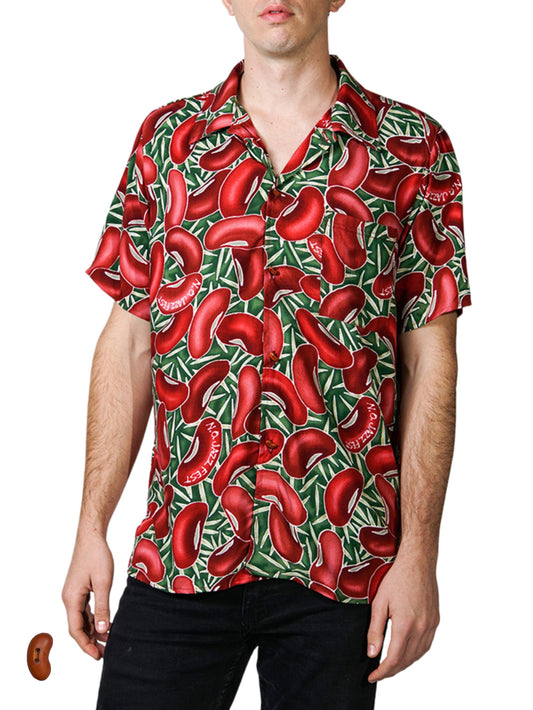 HowAhYa® Hawaiian Shirt - Red Beans & Rice™ Print