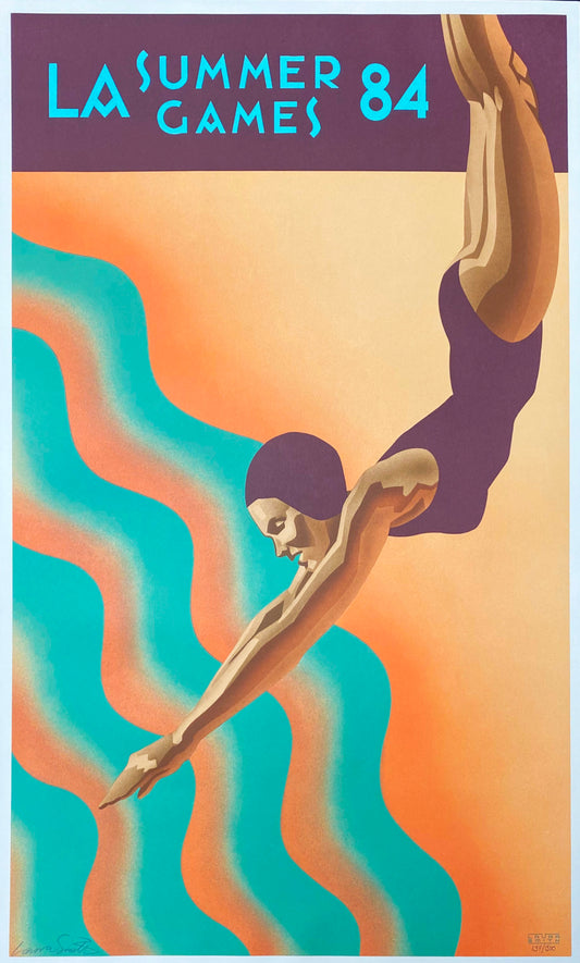 Los Angeles Summer Games Diver: A ProCreations® Poster