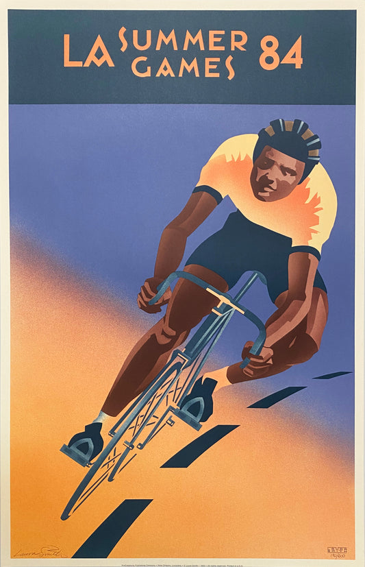 Los Angeles Summer Games Biker: A ProCreations® Poster