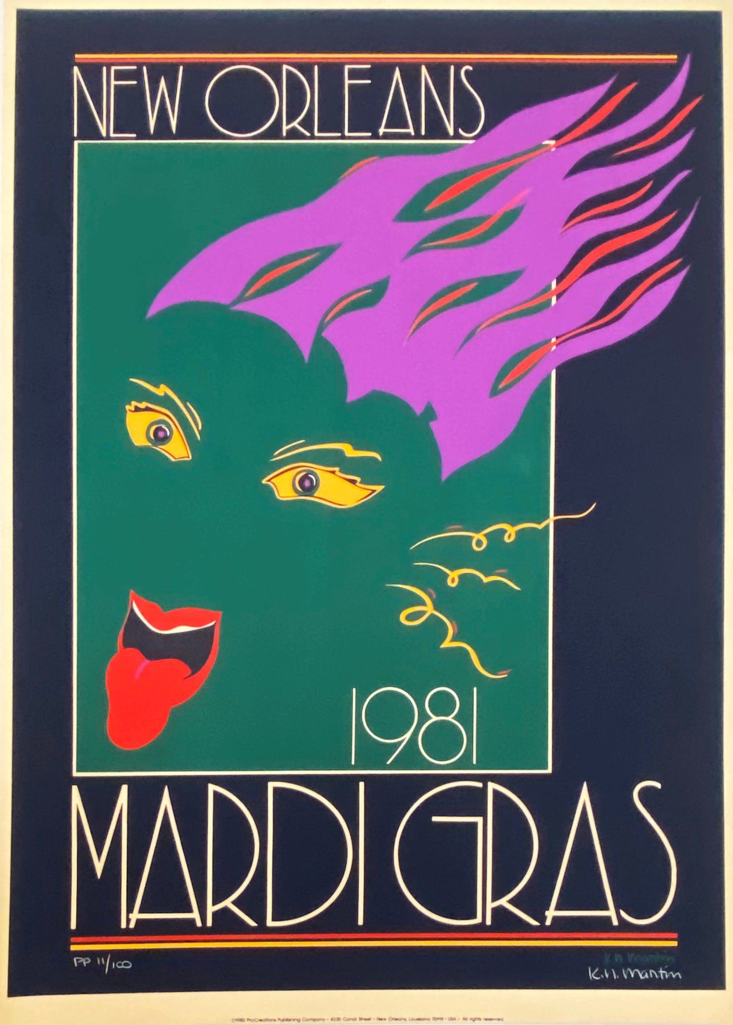 Mardi Gras 1981: A ProCreations® Poster