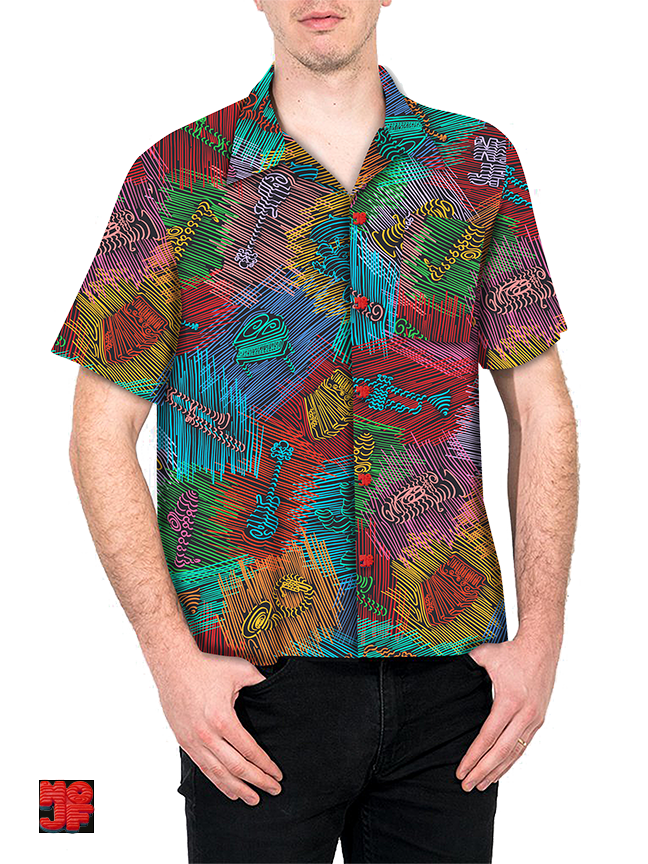 HowAhYa® Hawaiian Shirt - Music Lines™ Print