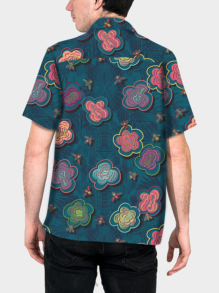 HowAhYa® Hawaiian Shirt - BeeBop Buzz™ Print