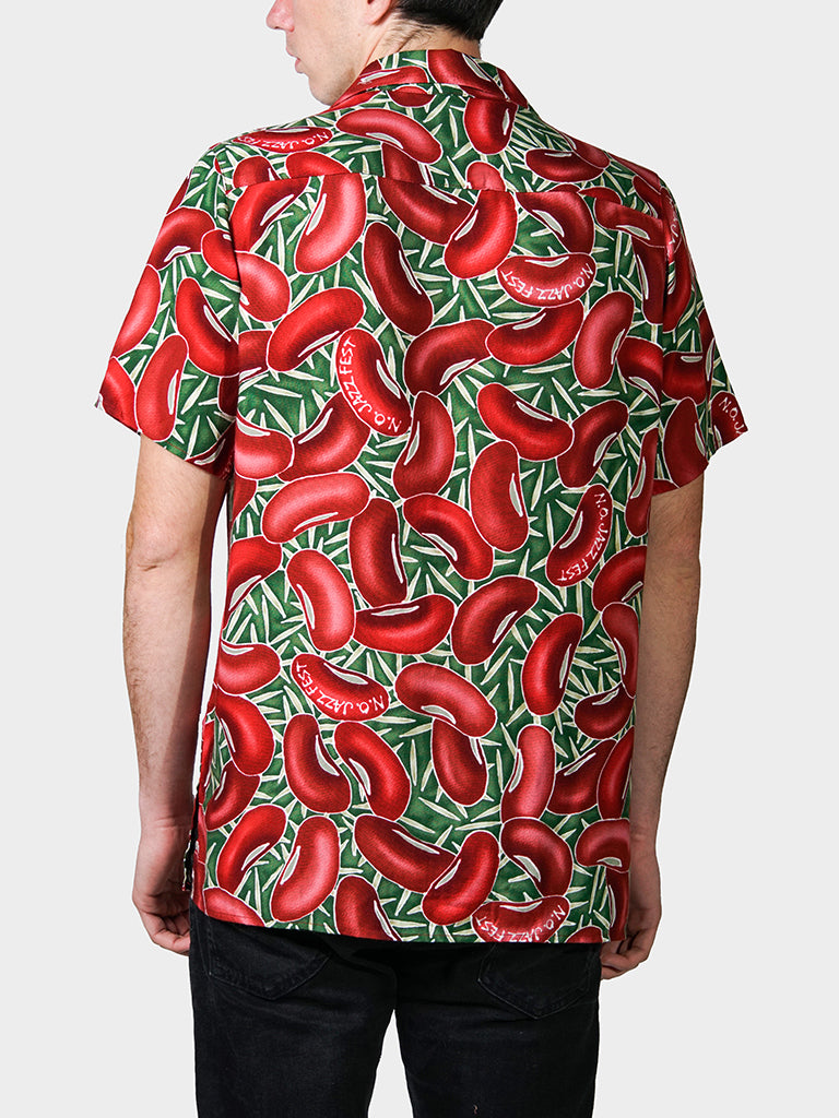 Red store printed shirt