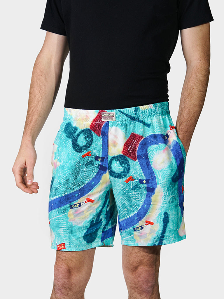 Tricentennial Map Print Bayou Boxers Front