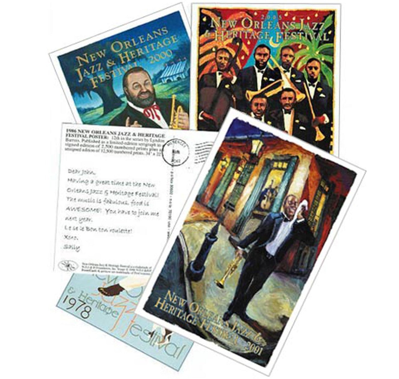 PosterCard Set Showing Front and Back of Postcards